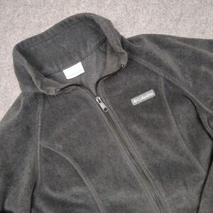 Columbia Fleece Jacket Women's Full Zip Gray Soft Cozy Outdoor Activewear Size M